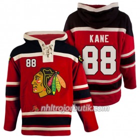 Män Ishockey Chicago Blackhawks Patrick Kane 88 Röd Sawyer Hooded Sweatshirt